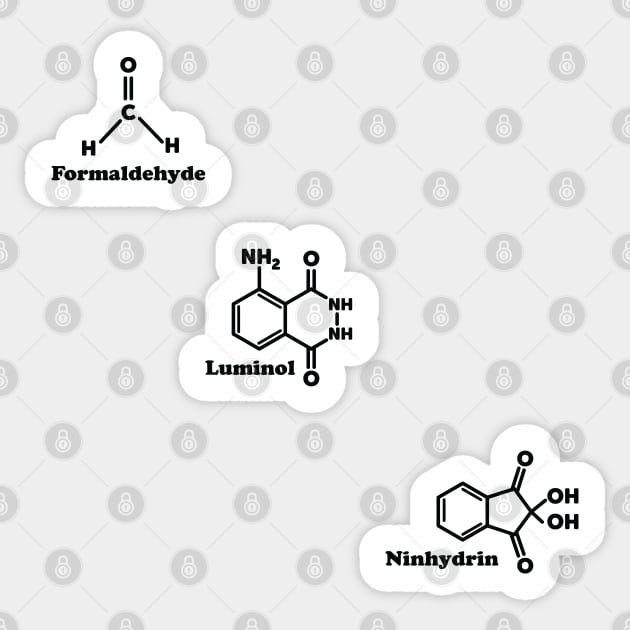 Forensic Chemicals Sticker by ScienceCorner